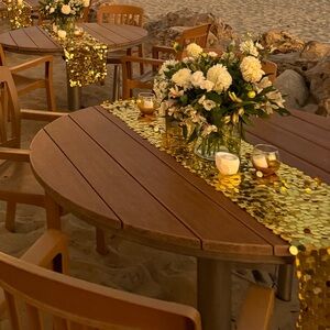 16 Large Gold Disc Sequin Party Wedding Table Runners  Glam Gatsby Birthday